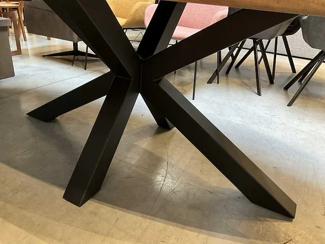 Ovale mangohouten eetkamertafel - afbeelding 5 van  7