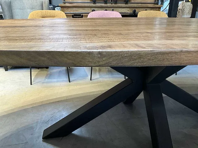Ovale mangohouten eetkamertafel - afbeelding 7 van  7