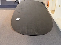 Ovale vergadertafel donker houten blad afm. 3,5m (4) - afbeelding 5 van  7