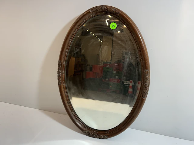 Ovalen antiek spiegel 58x83cm - afbeelding 1 van  1