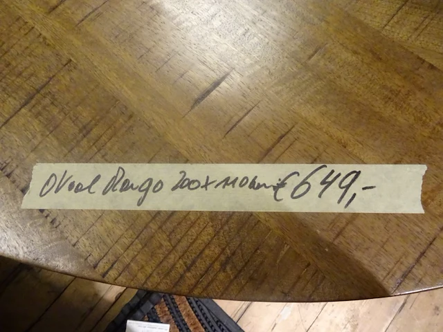 Ovalen houten tafel - afbeelding 4 van  4
