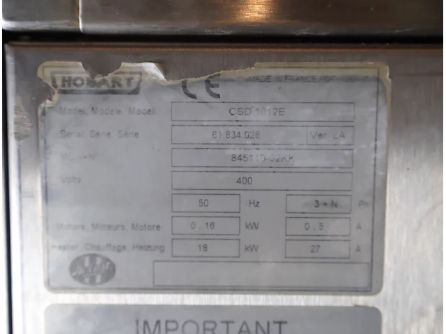 Oven hobart csd1012e - afbeelding 6 van  9