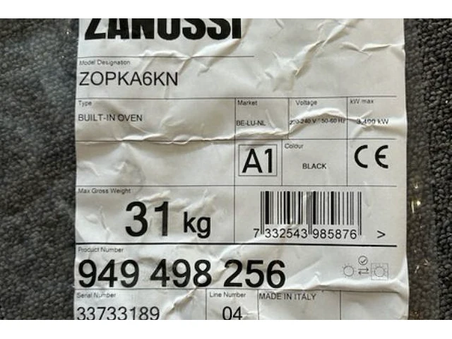 Oven zanussi - afbeelding 8 van  9