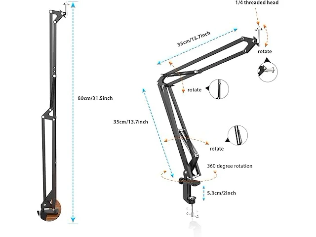 Overhead statief voor dslr-camera's - afbeelding 3 van  3