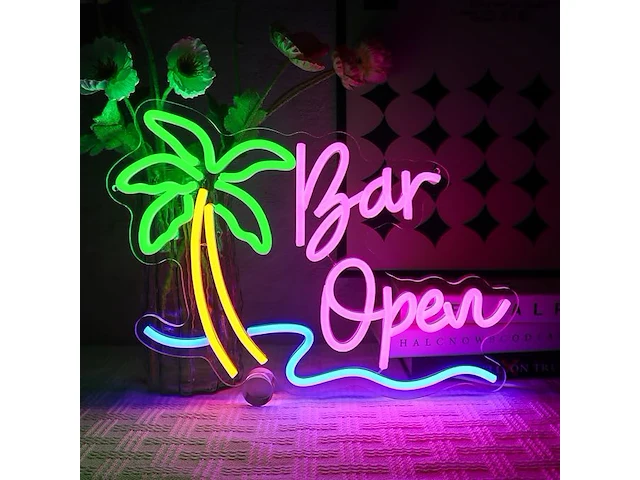 Oycgzv bar-open neonbord - afbeelding 1 van  3