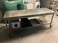 Ozti verrijdbare rvs werktafel - afbeelding 1 van  4