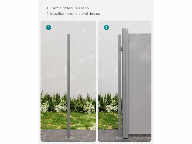 Paaltje voor luifelbox - steunstang (x4) - afbeelding 4 van  5