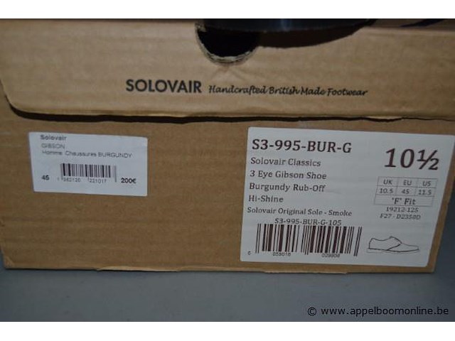 Paar herenschoenen solovair maat 45 - afbeelding 4 van  4