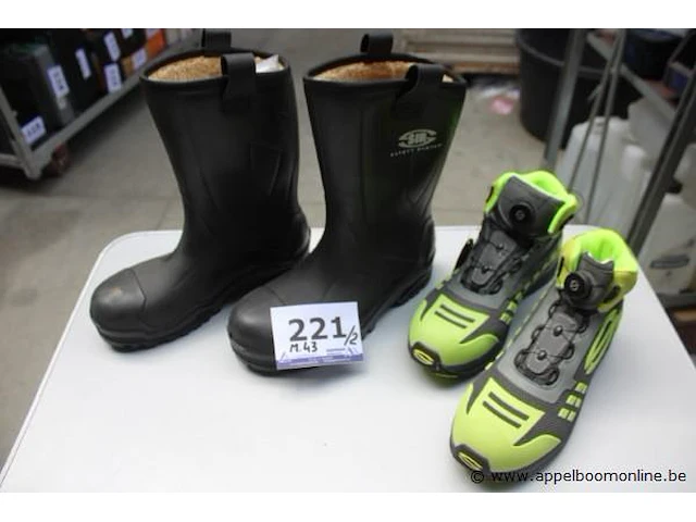 Paar werkschoenen en laarzen wo. sir, maat 43 - afbeelding 1 van  3