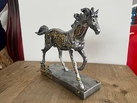 Paard steampunk h22cm silver - afbeelding 1 van  3