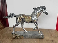 Paard steampunk h22cm silver - afbeelding 2 van  3