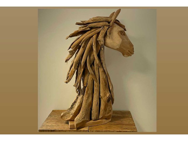 Paardenkop / horse head h100cm - afbeelding 2 van  2