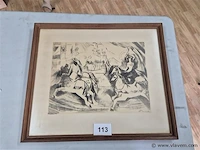 Paardenmolen gesigneerd - afbeelding 1 van  3