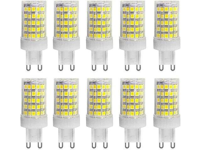 Pack v 10 ledlampen g9 10w koudwit - afbeelding 1 van  2