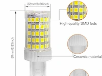 Pack v 10 ledlampen g9 10w koudwit - afbeelding 2 van  2