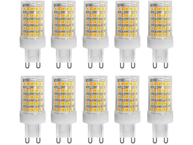 Pack v 10 ledlampen g9 10w warmwit - afbeelding 1 van  2