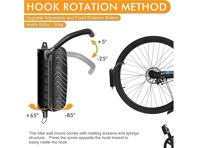 Pack v 2 fietshouders wand - afbeelding 3 van  6