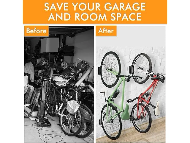 Pack v 2 fietshouders wand - afbeelding 6 van  6