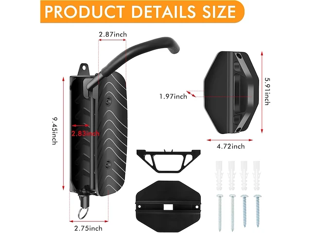 Pack v 2 fietshouders wand - afbeelding 2 van  5