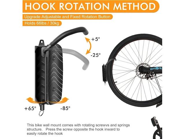 Pack v 2 fietshouders wand - afbeelding 5 van  5