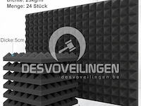 Pack v 24 akoestisch schuim 5cm dik geluidsisolatie - afbeelding 3 van  4