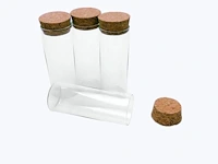 Pack v 50 glazen stolpjes met kork 40ml - afbeelding 1 van  3