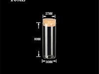 Pack v 50 glazen stolpjes met kork 40ml - afbeelding 2 van  3