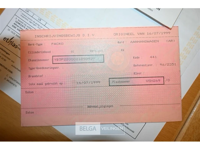 Packo dubbelassige aanhangwagen - afbeelding 11 van  15