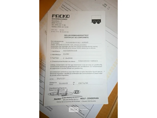 Packo dubbelassige aanhangwagen - afbeelding 12 van  15