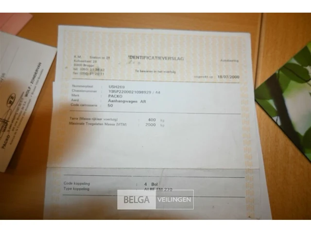 Packo dubbelassige aanhangwagen - afbeelding 13 van  15