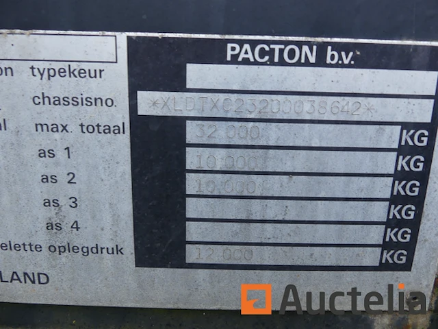 Pacton txc232 containeraanhangwagen - afbeelding 14 van  16