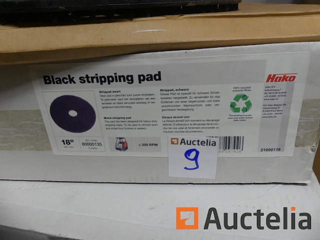 Pad accessoire voor vloerwasser 18 inch - afbeelding 4 van  5