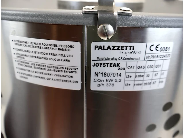 Palazzetti joy steak bbq op gas - afbeelding 5 van  7