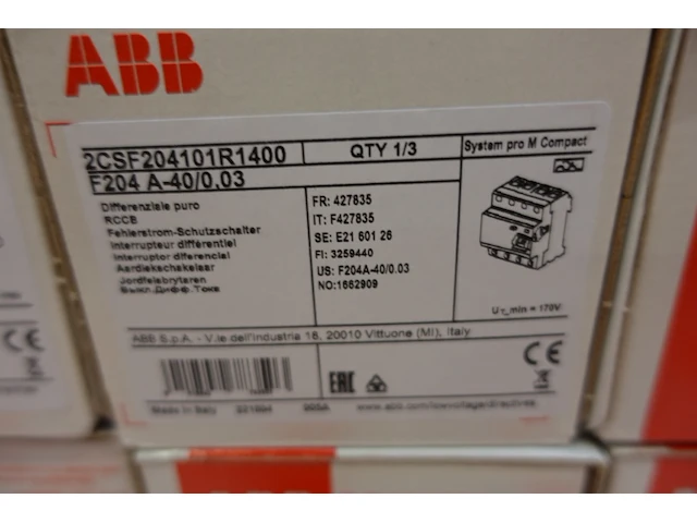 Pallet aardlekschakelaars abb - afbeelding 3 van  4