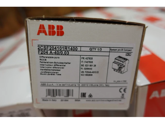 Pallet aardlekschakelaars abb - afbeelding 3 van  4