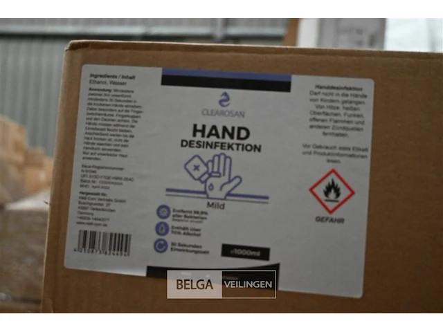 Pallet clearosan handdesinfectie 1l - afbeelding 2 van  3