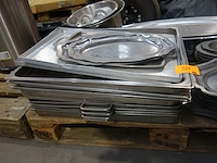 Pallet diverse rvs opdienschalen - afbeelding 6 van  7