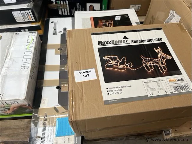 Pallet, inh. kerstverlichting, grill - afbeelding 2 van  4