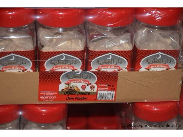 Pallet inhoudend 31 pakken a 20 potten uien poeder house of spices - afbeelding 2 van  3