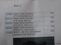 Pallet inhoudend divers elektramateriaal wo. kabel, lusterklemmen - afbeelding 2 van  3