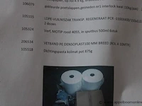 Pallet inhoudend diverse wo. tapbouten, poetspapier, verf - afbeelding 3 van  4