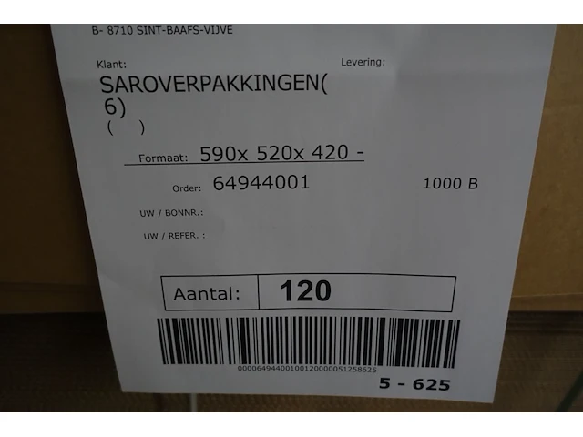 Pallet kartonverpakking - afbeelding 2 van  2