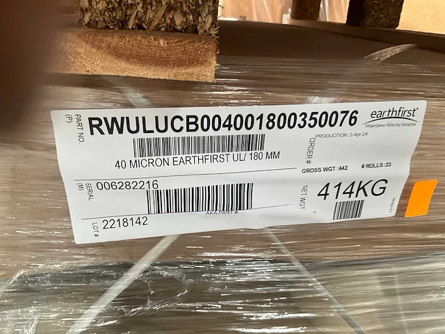 Pallet plastic folie earthfirst 40 micron - afbeelding 3 van  6