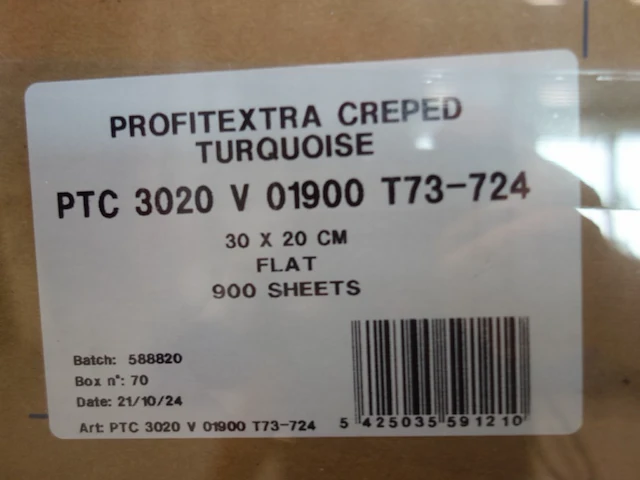 Pallet profitextra creped turquoise wipe away - afbeelding 2 van  2