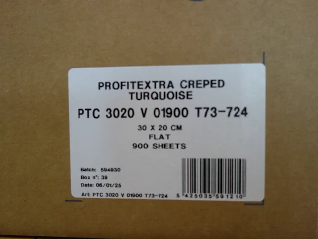Pallet profitextra creped turquoise wipe away - afbeelding 4 van  4