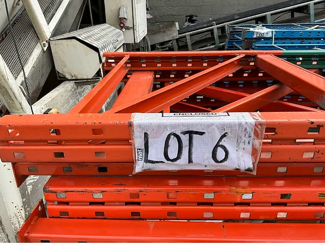 Pallet racking (2x) 14,5m x 1m & 10.8m x 90cm - afbeelding 8 van  8