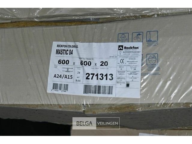 Pallet rockfon mastic 05 11x 2 pakken 60x60x2 cm - afbeelding 2 van  2