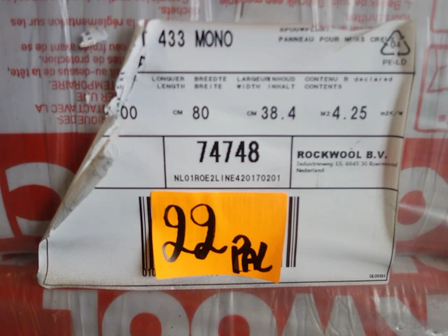 Pallet rockwool isolatie - afbeelding 3 van  4