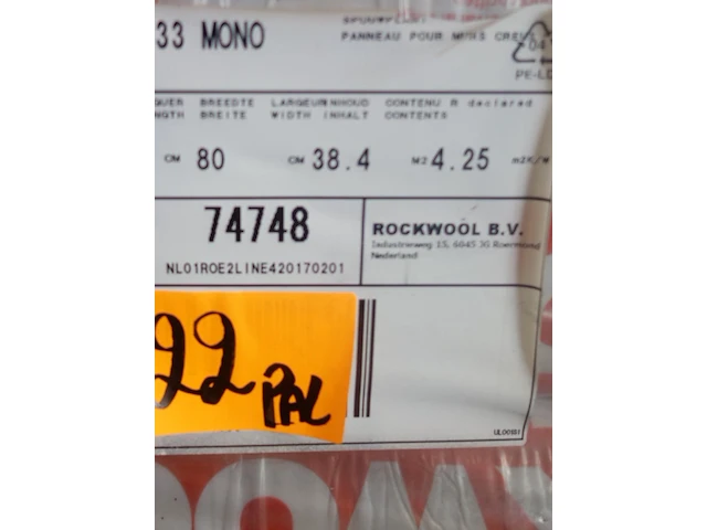 Pallet rockwool isolatie - afbeelding 4 van  4