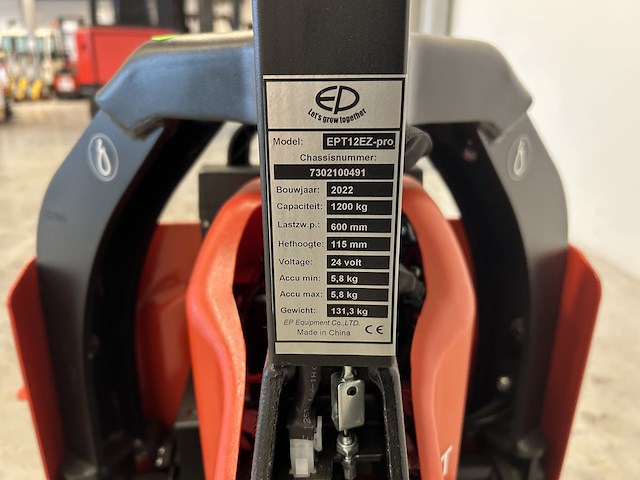 Palletwagen ep ept12ez-pro - bj 2022 - afbeelding 5 van  6